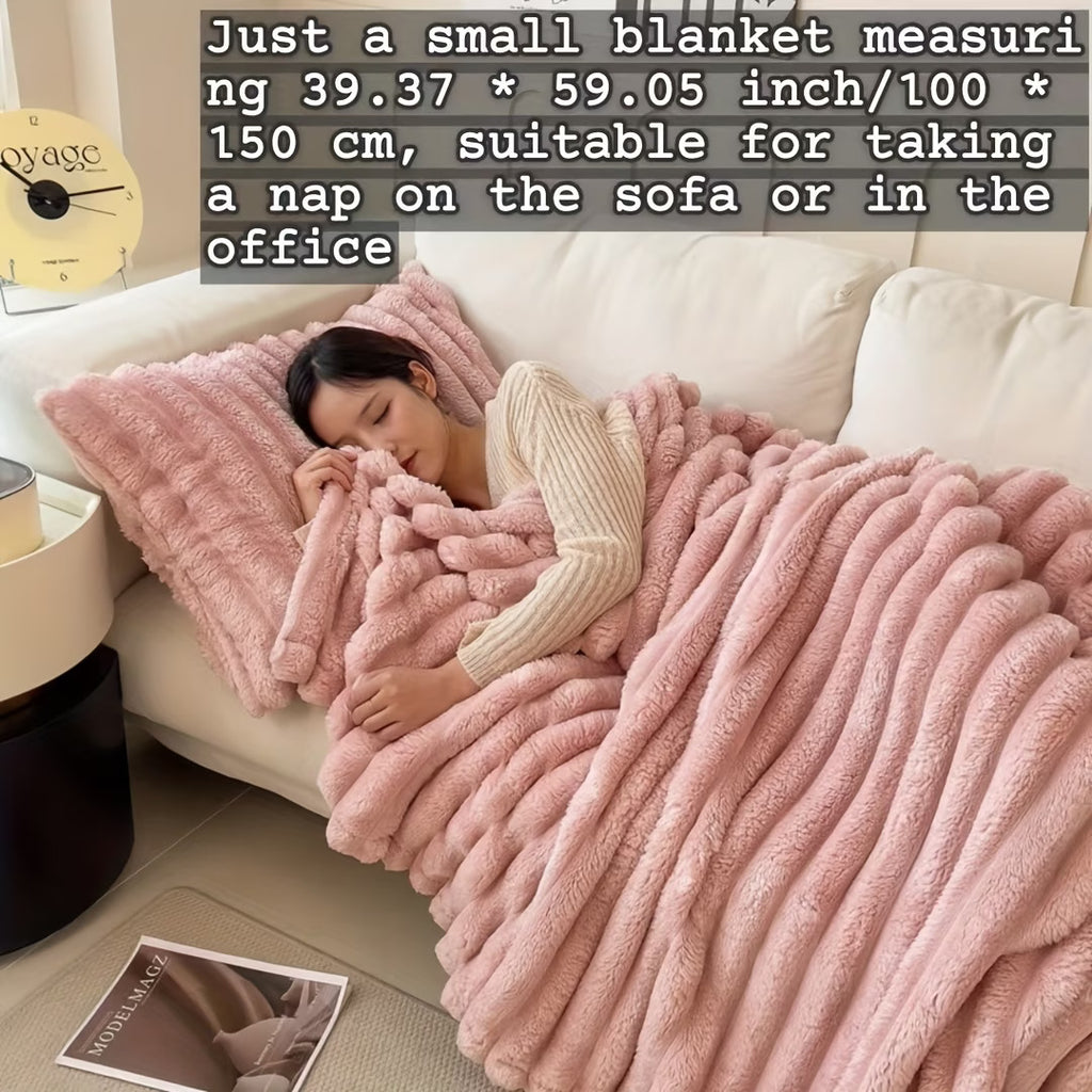 HaloRest Faux Fur Throw Blanket 59"-78"