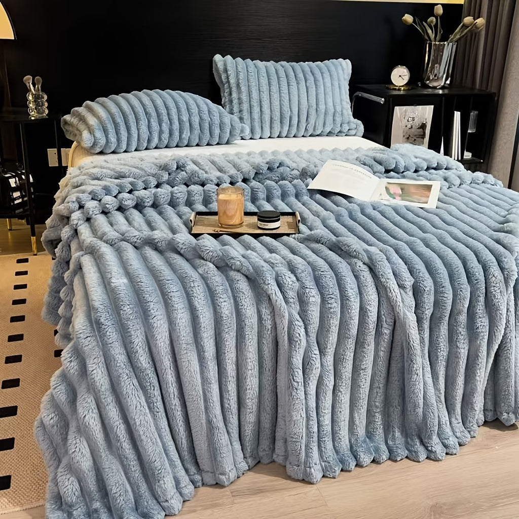 HaloRest Faux Fur Throw Blanket 59"-78"